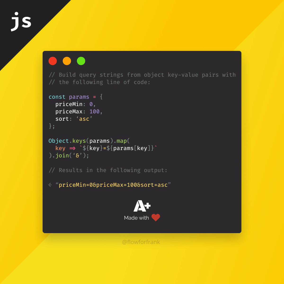 How to Make Query Strings From an Object in JavaScript