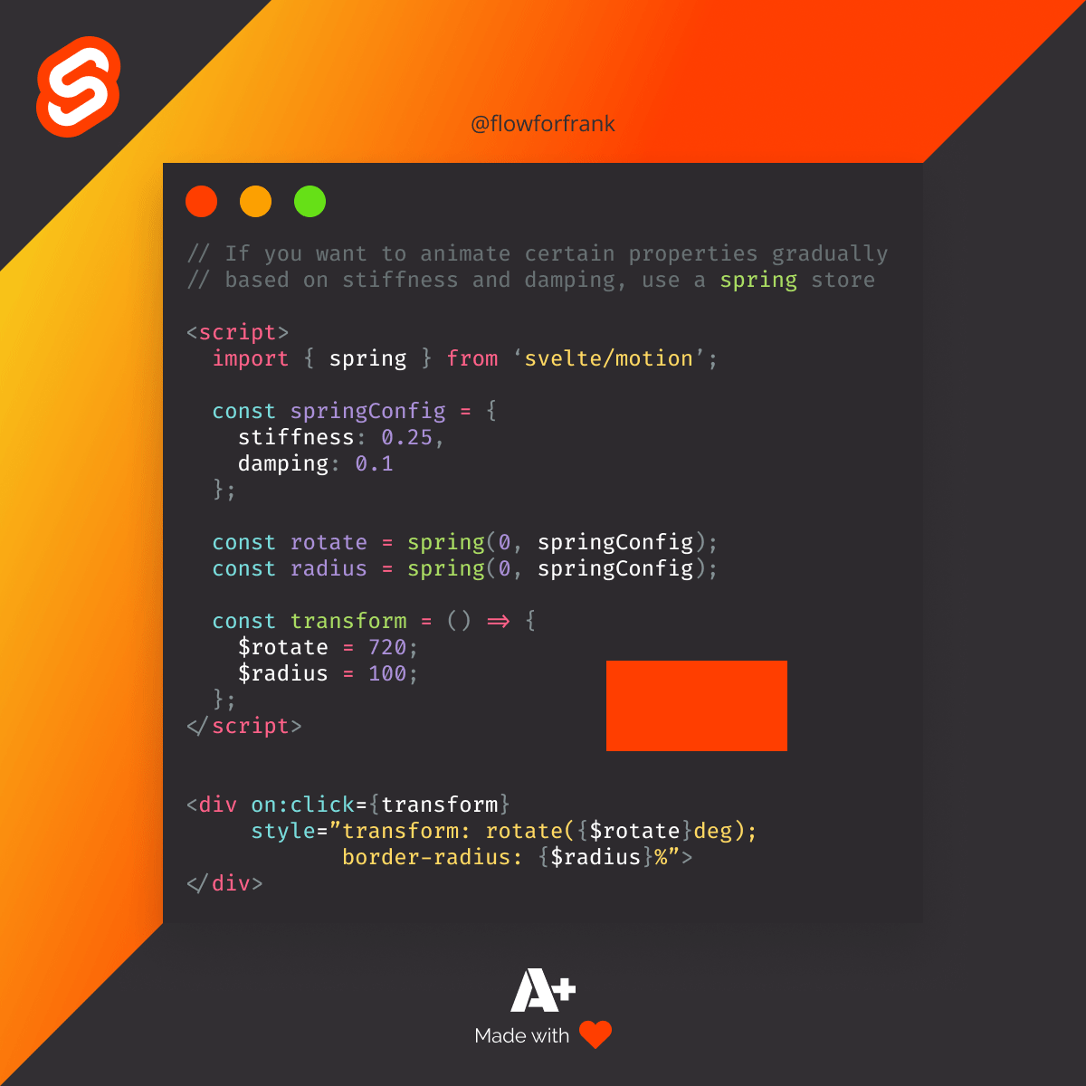 How to Animate Elements in Svelte By Stiffness and Damping