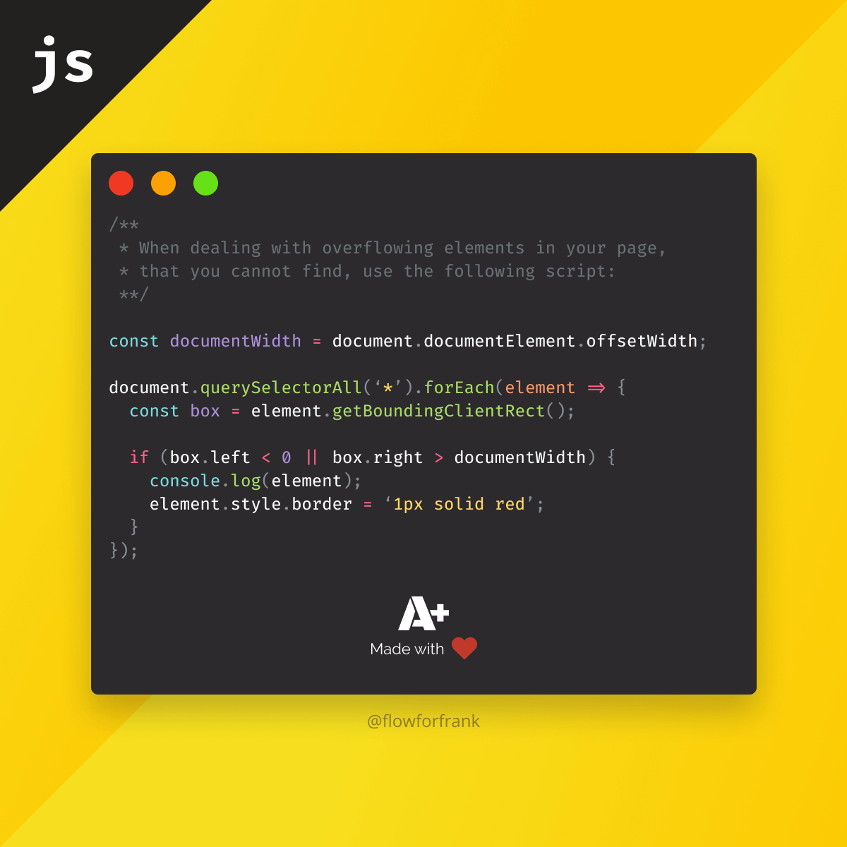 Detect Overflows in JavaScript Using this Function