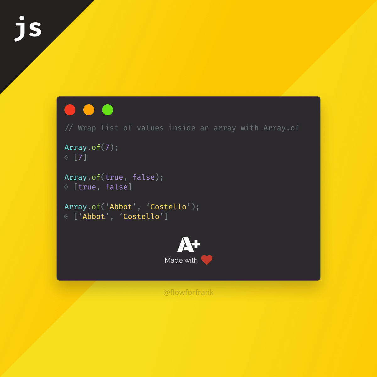 How to Turn Values Into Arrays in JavaScript