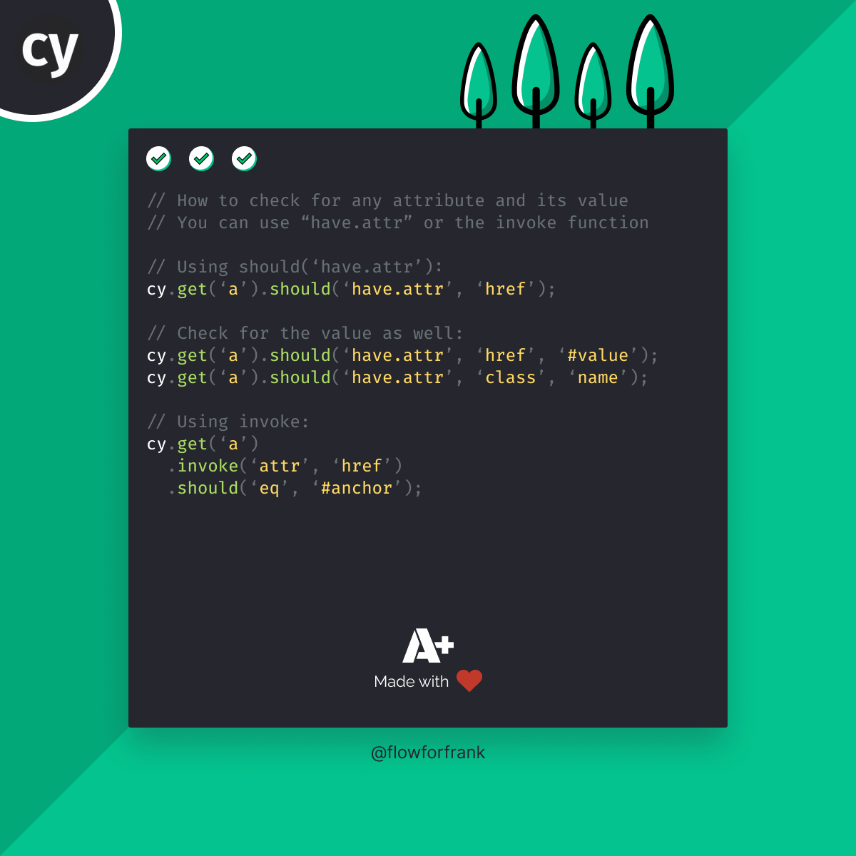 How to Check for Attribute Values in Cypress