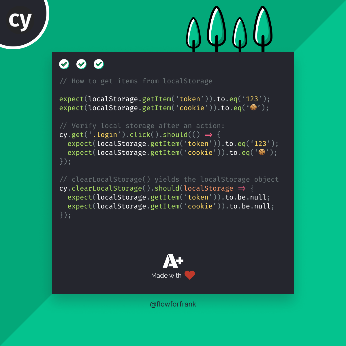 How to Get Elements From Local Storage in Cypress