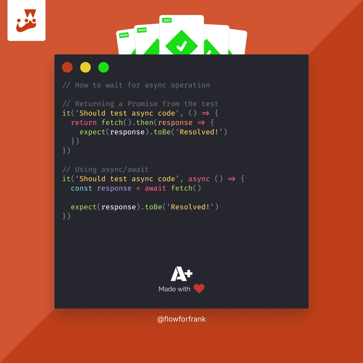 How to Property Wait in Jest for Async Code to Finish